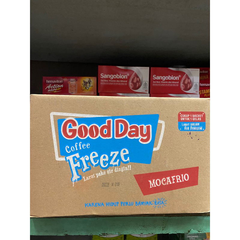 

GOOD DAY FREEZE MOCAFRIO 1 DUS ISI 12 RTG x 10 bks x 30gr ️(HARGA TERMURAH)