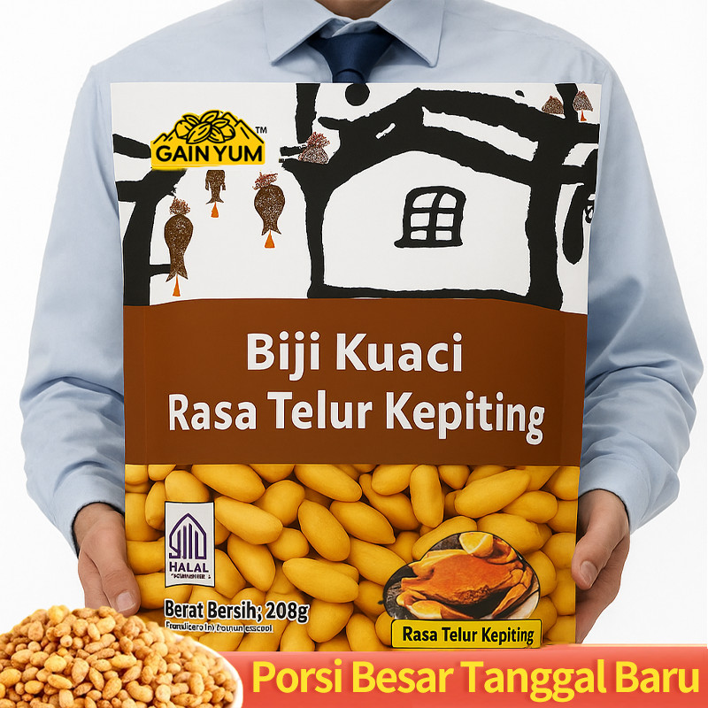

Gain Yum - Kuaci Kupas Rasa Telur Kepiting 208g