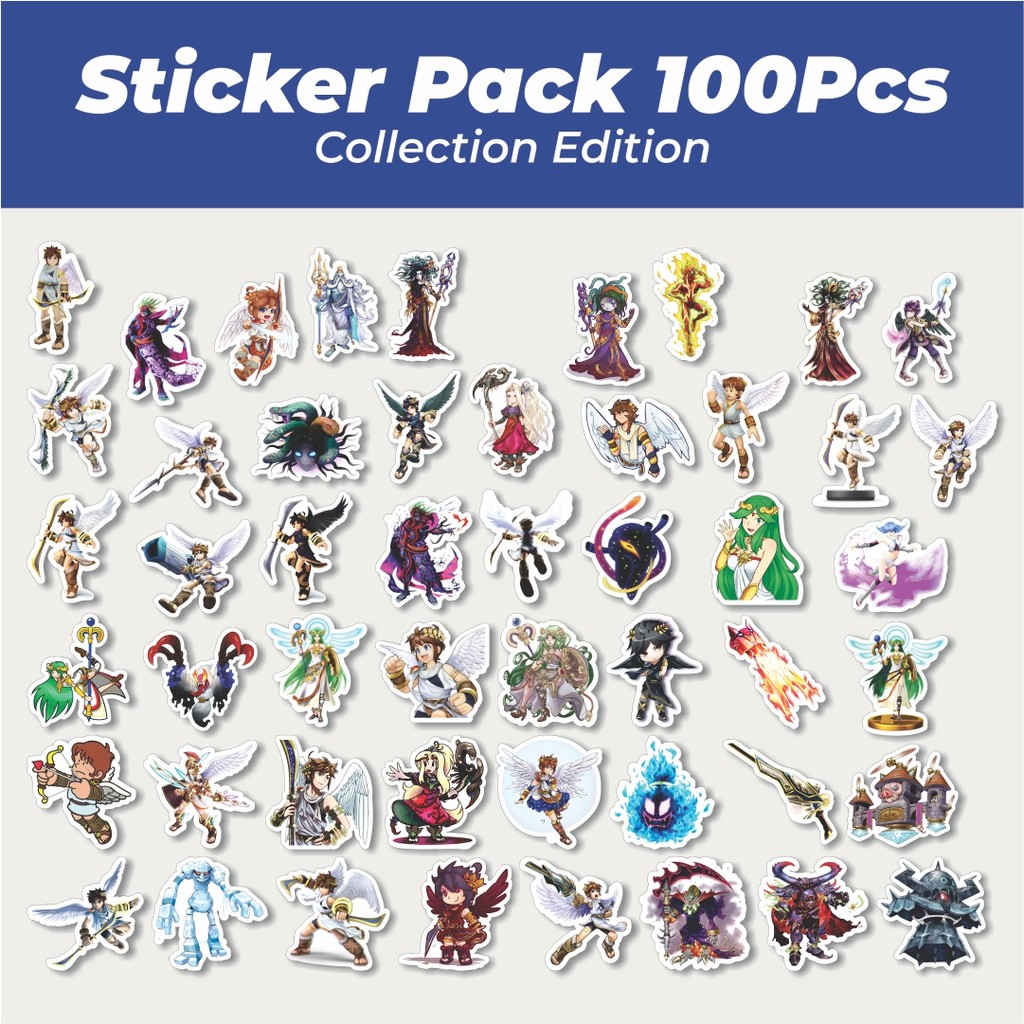 

Hot Stiker Game Series Kid Icarus Karakter Mix 1 Lucu Anti Air Stikers Berperekat Waterproof Sticker Decal Buat Motor Helm Buku Journal Koper Casing HP Laptop Botol Minum