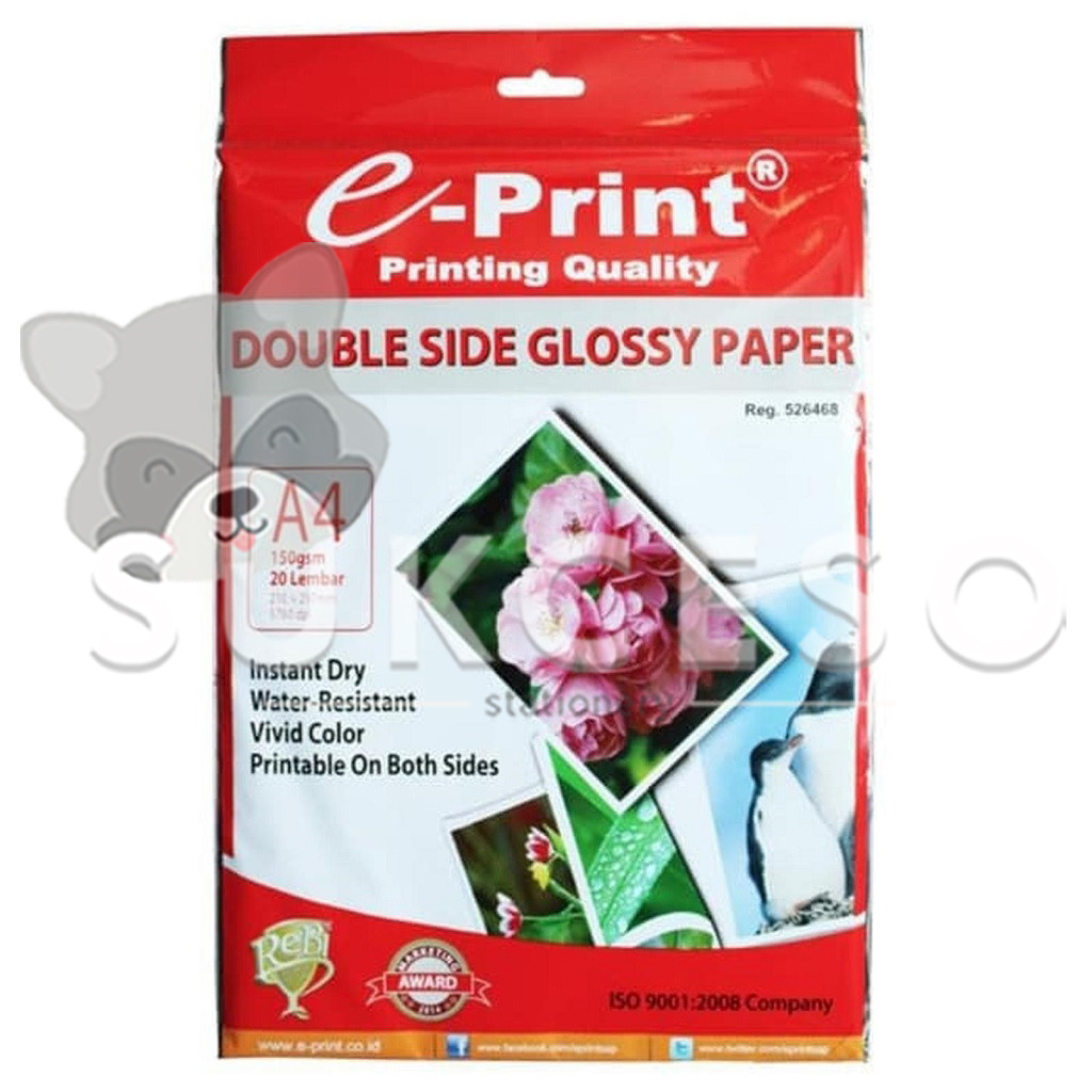 

E-Print Eprint Double Side Glossy Paper A4 150gr / 20 Lembar Murah Berkualitas