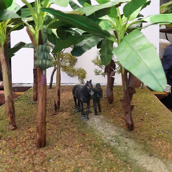 Miniatur pohon Pisang skala 1/35 ±13cm handmade