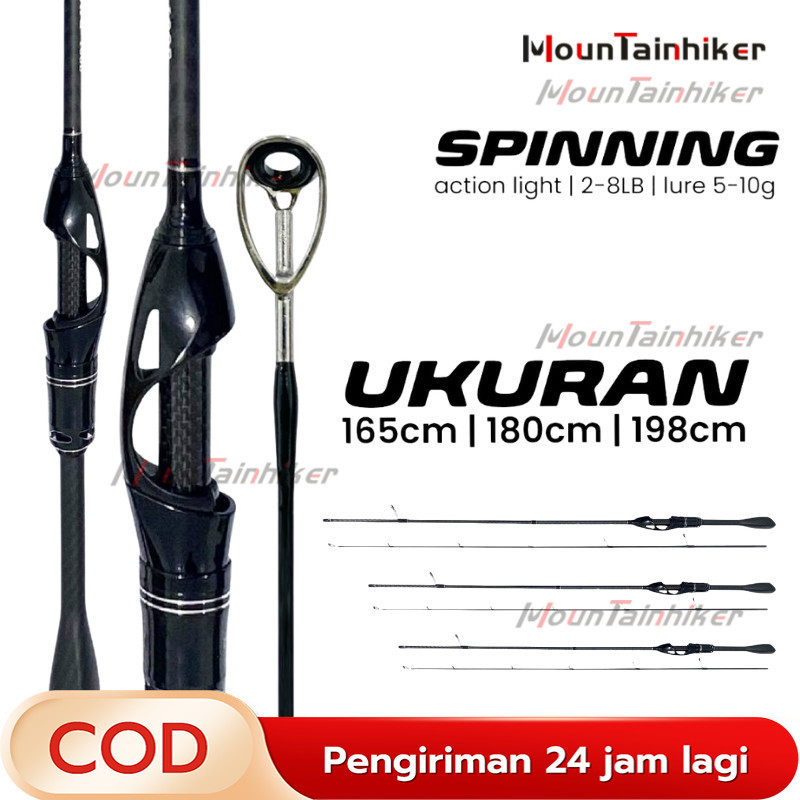 RUBANGRAU   【5 Buah Set】Joran Pancing Set  Spinning Lure Rod 1.65m-2m 2 bagian pancing reel HB-1000 
