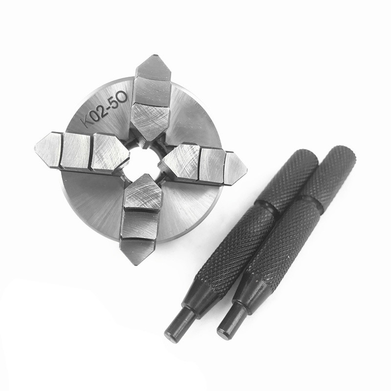 Four-jaw Self-centering Hand-tight Chuck K02-50 M14 Woodworking Small Chuck