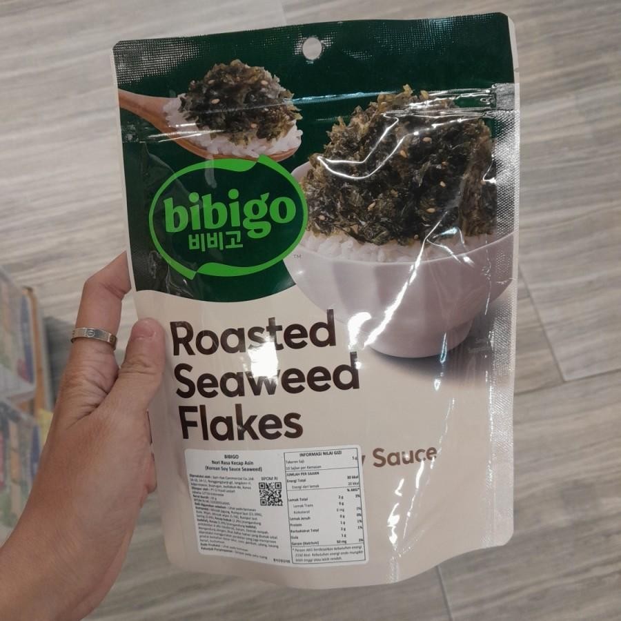 

Bibigo Roasted Seaweed Flakes Nori Panggang Rasa Kecap Asin Import 50gr