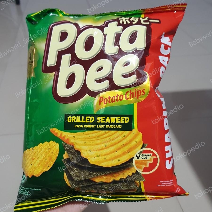 

Potabee Sharing Pack Potato Chips 120gr Rasa Beef BBQ / Seaweed
