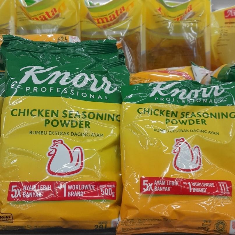 

Knorr Professional Chicken Seasoning Powder Bumbu Kaldu Ekstrak Daging Ayam 200gr / 500gr