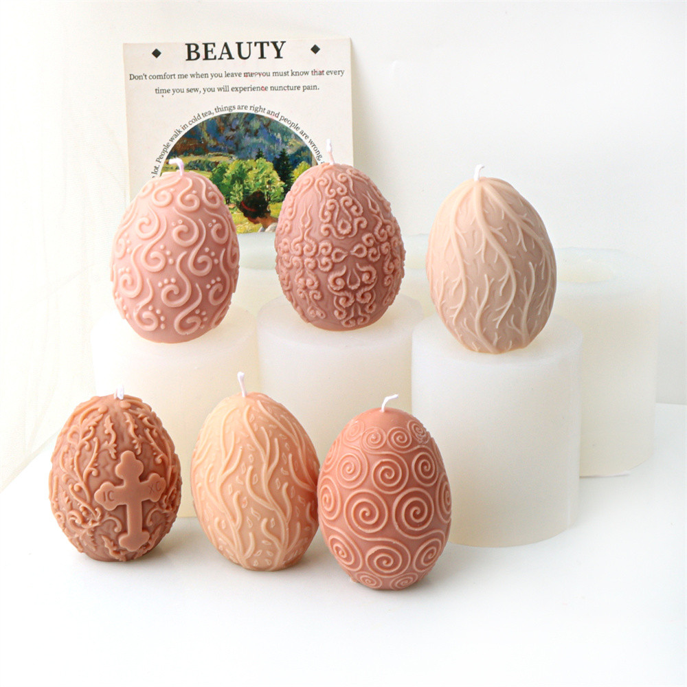 

Ratten Embossed Easter Egg Silicone Mold for Candle Easter Theme Candle Egg Mold Egg Shaped Gypsum Resin Epoxy Mold Easter Decor