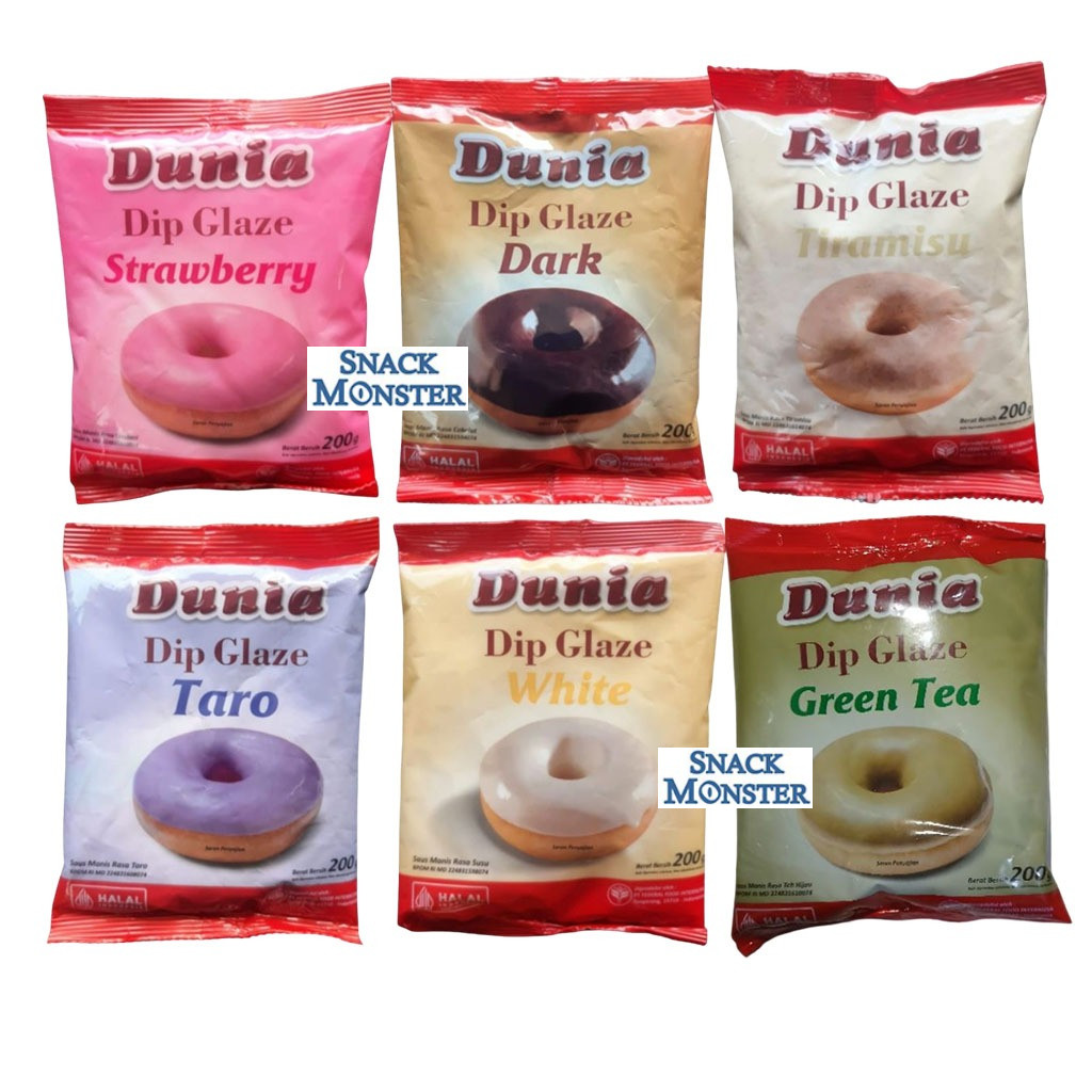

Dunia Dip Glaze Topping Donat Kue Donut Halal - Netto 200 gr