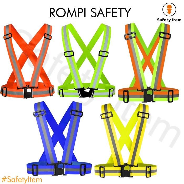 Rompi Safety Elastis / Rompi Safety Karet / Safety Vest - Orange