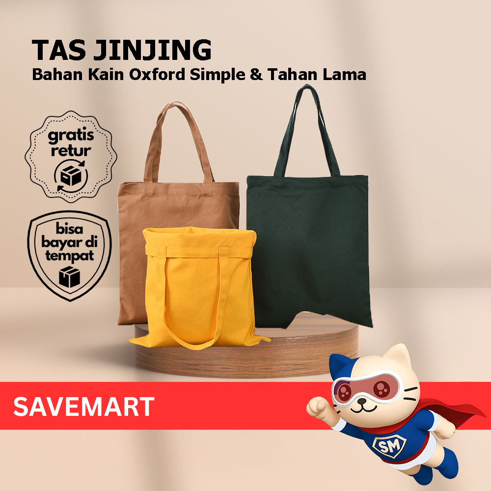 Tote Bag Kanvas Tas Blacu Polos Serbaguna Tote Bag Kain Polos Model Standar Reusable