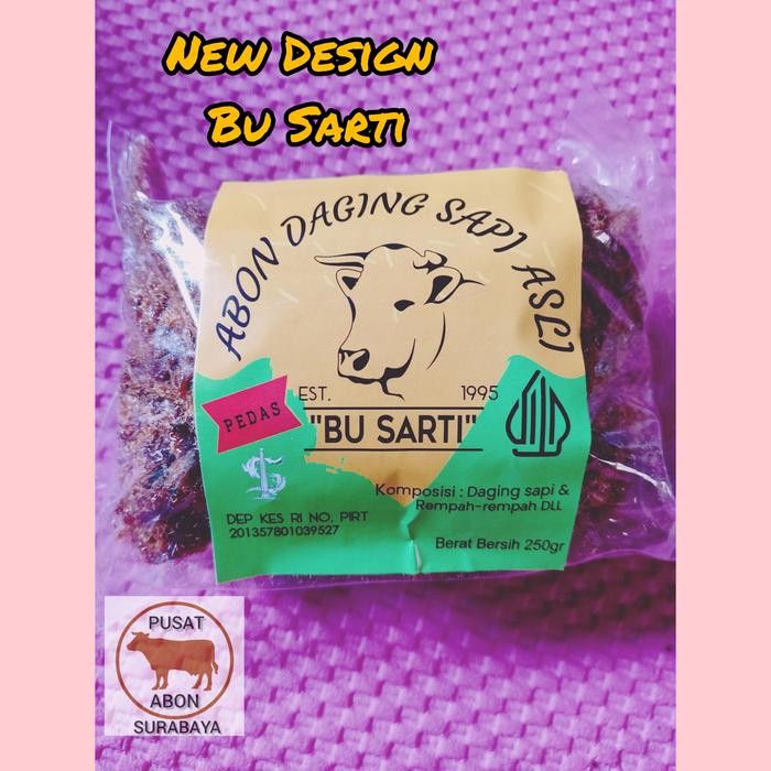 

Abon Sapi BU SARTI 250 gr khas Patmosusastro Surabaya - Manis