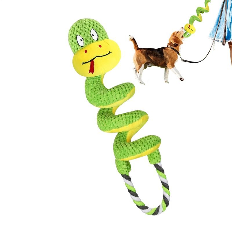 Squeaky Dog Toys Interactive Puppy Toys Bite Resistant Interactive Dog Squeaky Rope for Aggressive C