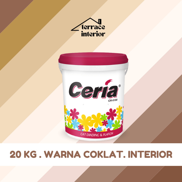 Cat Tembok Interior Propan Ceria  Warna Coklat 20 Kg