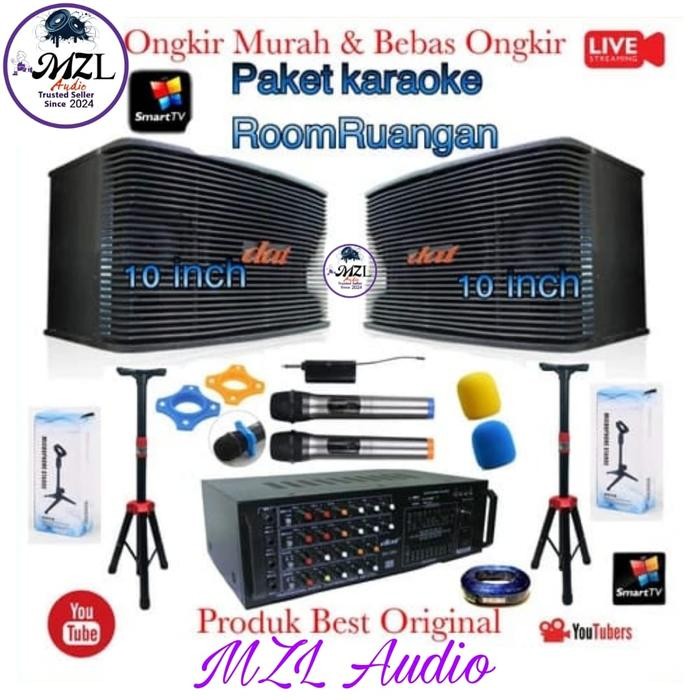 Paket Sound karaoke Set speaker Dat 10 inch Original Audio ruangan