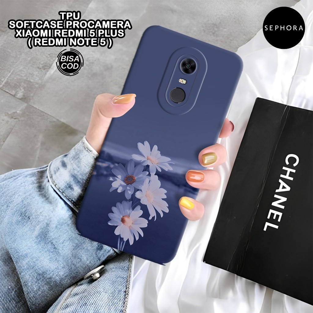 Case XIAOMI Redmi 5 Plus ( Note 5 ) - Fashion Case Bunga - Softcase Redmi 5 Plus ( Note 5 ) - Case P