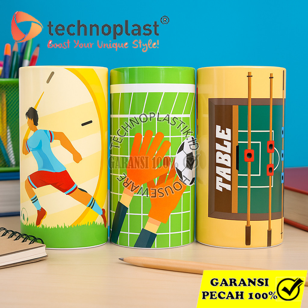 TECHNOPLAST Coin Bank Jumbo Celengan Plastik Anak 152 X 300 Mm NINJA SOCCER