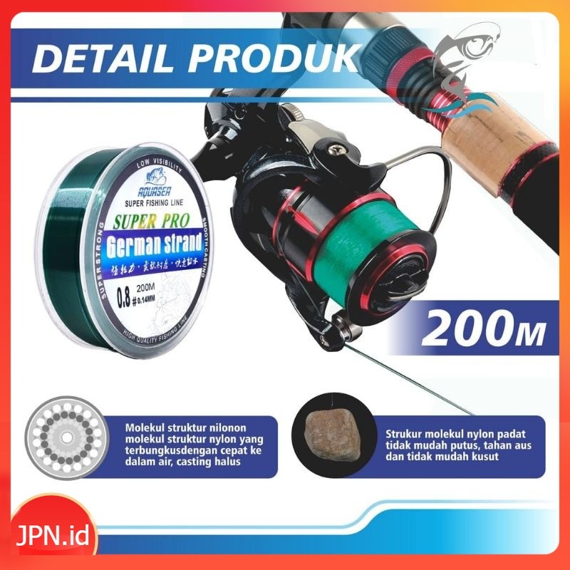 Senar Pancing Invisible Senar German Strand Super Pro 200m - JPN