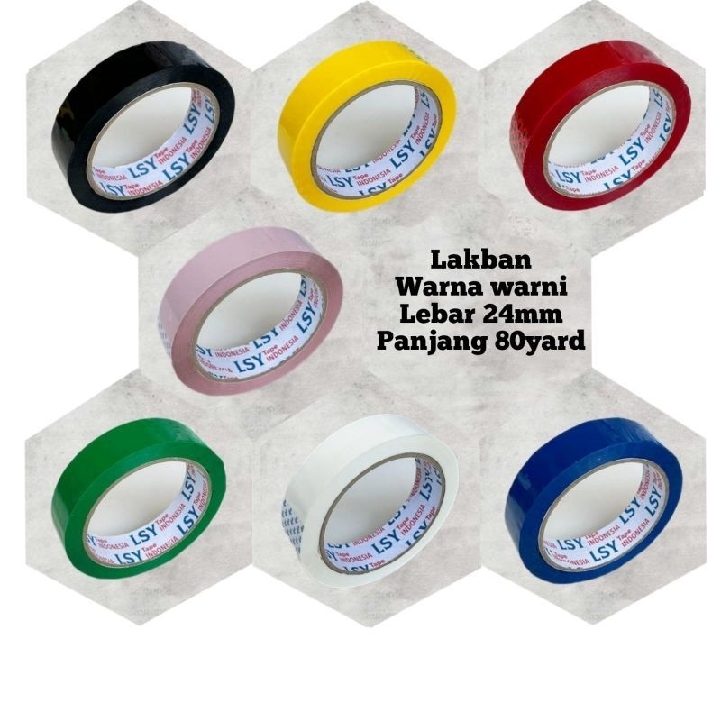 

isolasi / lakban warna-warni 24MM x 80yard full LSY TAPE INDOENSIA