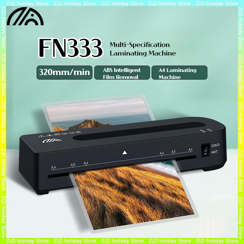 

FN333 Portable A4 Laminating Machine ABS Intelligent Laminating Photo Document Card Laminating Small Office Equipment Home Offic