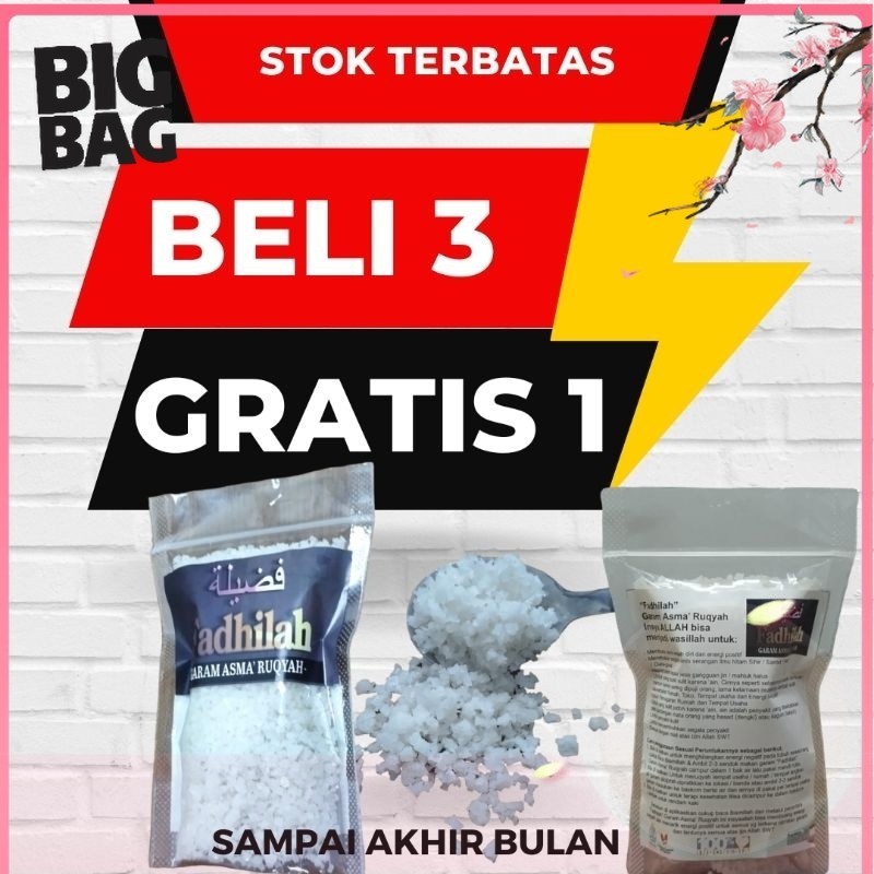 

[BigBag] Fadhilah Garam Asma Ruqyah 100% Asli Membuang energi negatif pelarisan usaha tolak bala kelancaran jodoh