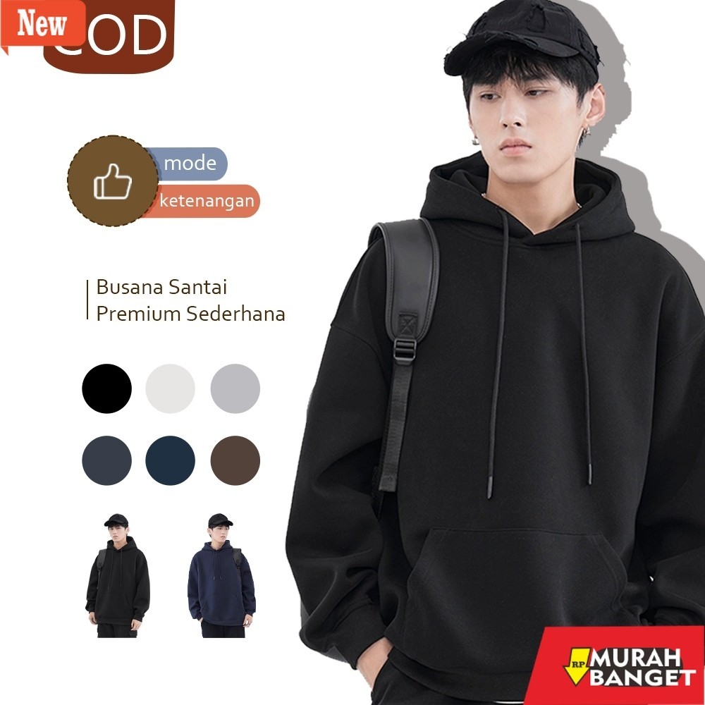 hoodie pria recomended shopee Hoodie Polos Tebal Pria Hoodie Polos Premium Hoodie Polos Pria Hoodie 