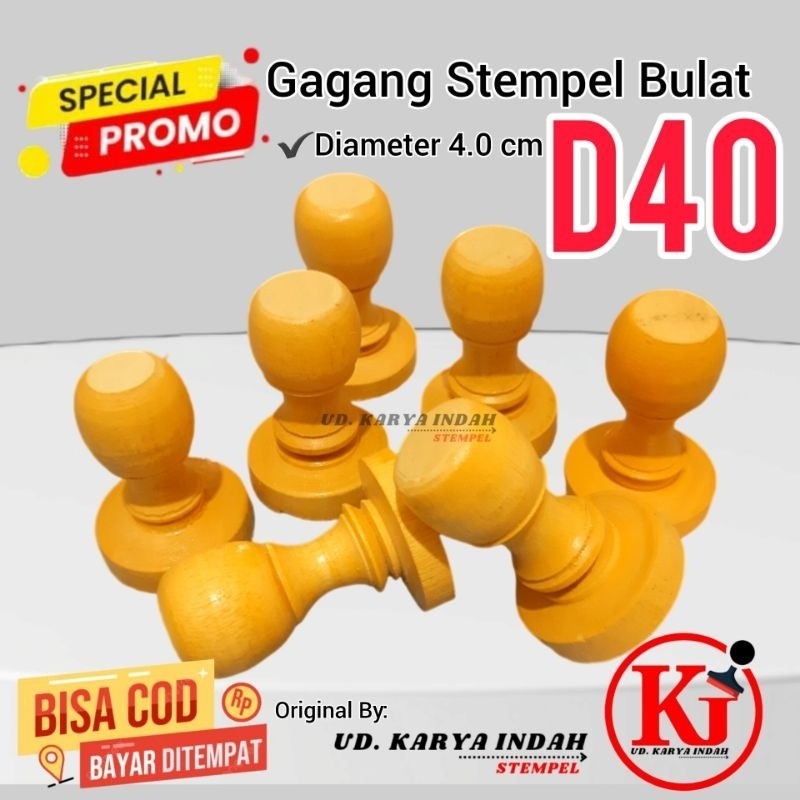 

Gagang Stempel Kayu Bulat D40