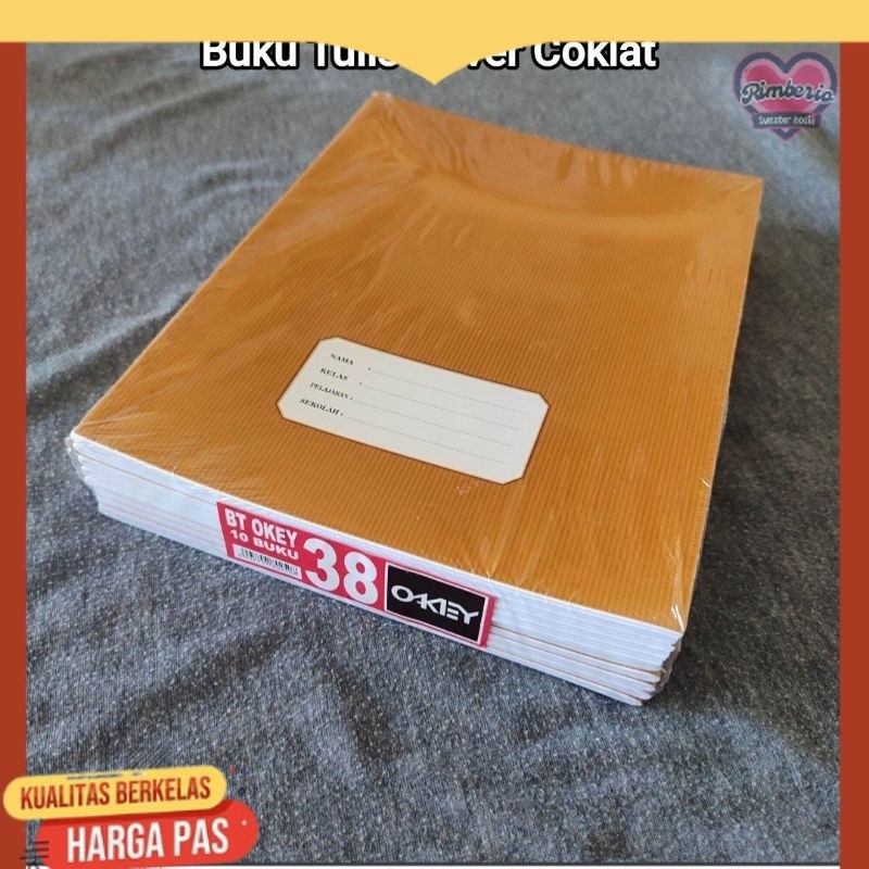 

1 Pak Buku Tulis 38 Lembar COVER COKLAT Isi 10 Buku