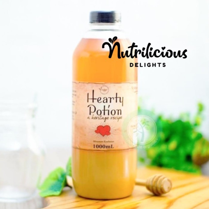 

1 Liter Hearty Potion Namaste Organic Jamu Minuman Herbal Bawang Putih Tunggal Jahe Madu Cuka Apel Lemon