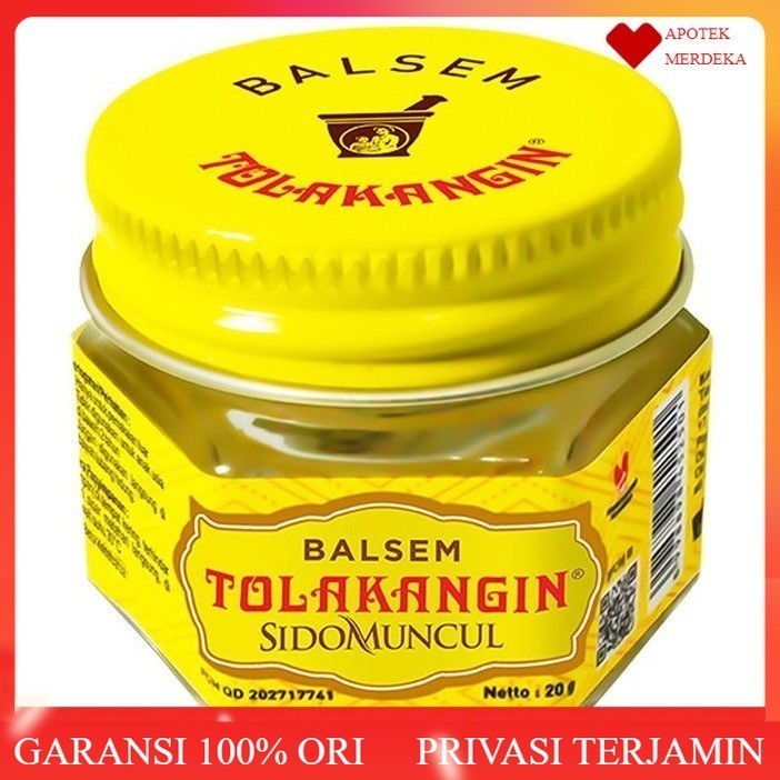 Balsem Tolak Angin Sido Muncul 20 Gram POT KACA / Balsem Tolak Angin Meredakan Gejala Masuk Angin, M
