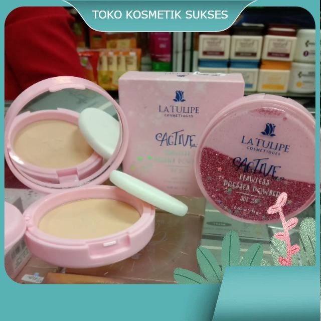 La Tulipe Active Flawless Prssed Powder | bedak LA TULIPE