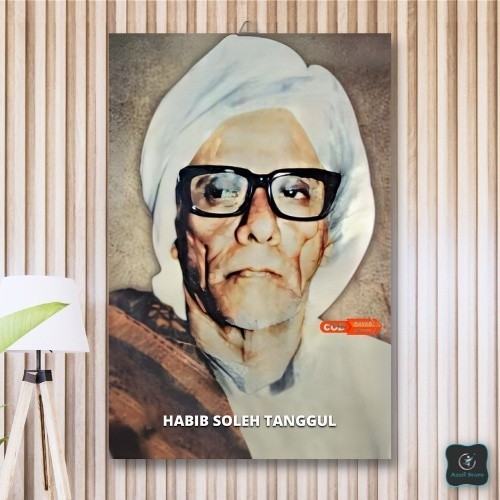 Foto Poster + Bingkai Kayu Hiasan dinding kayu POSTER HABIB SOLEH TANGGUL 30x40cm - 20x30cm Hiasan D
