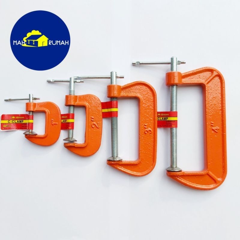 

C / G CLAMP KLEM PENJEPIT BESI KAYU MEJA STAINLESS ANTI KARAT 2INCH - 6INCH