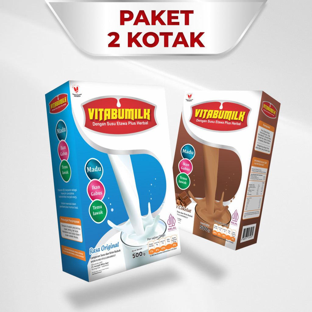 

Susu Etawa VITABUMILK 1kg | Naikan Kecerdasan Otak & Berat Badan Anak | Susu Etawa Plus Herbal