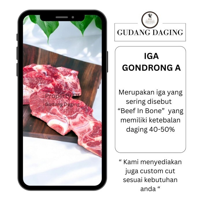 

Iga Gondrong - Iga Leher Sapi 1kg | Gudang Daging