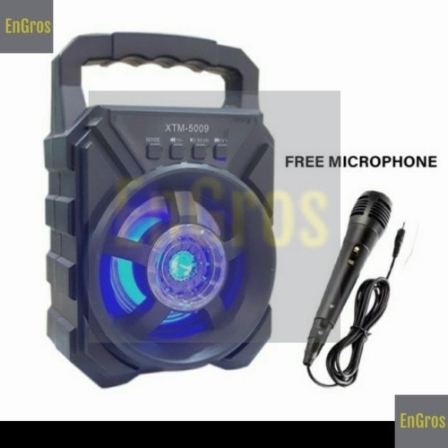 XTM-5009 Speaker Bluetooth 3inch Bonus Mic Karaoke Wireles Speker 3 inch Bluetooth XTM5009 Salon 3in