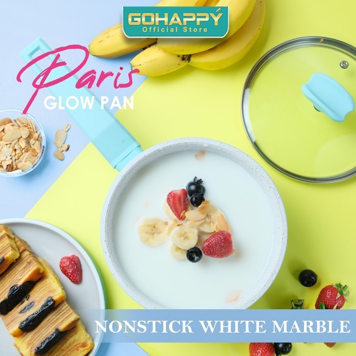 TOKOSANIA Panci Susu Sauce Pan PARIS Marble Gohappy 16 cm GHP02 Tosca Glow Pan