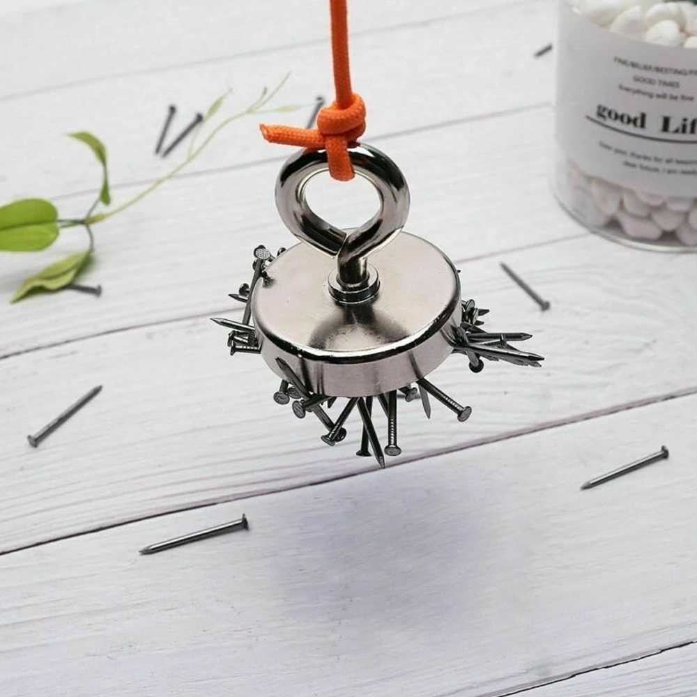 Strong Magnet Neodymium Magnet Model Bulat 48mm 50-100kg Magnet Neodymium Hook Bulat Alat Untuk Mema