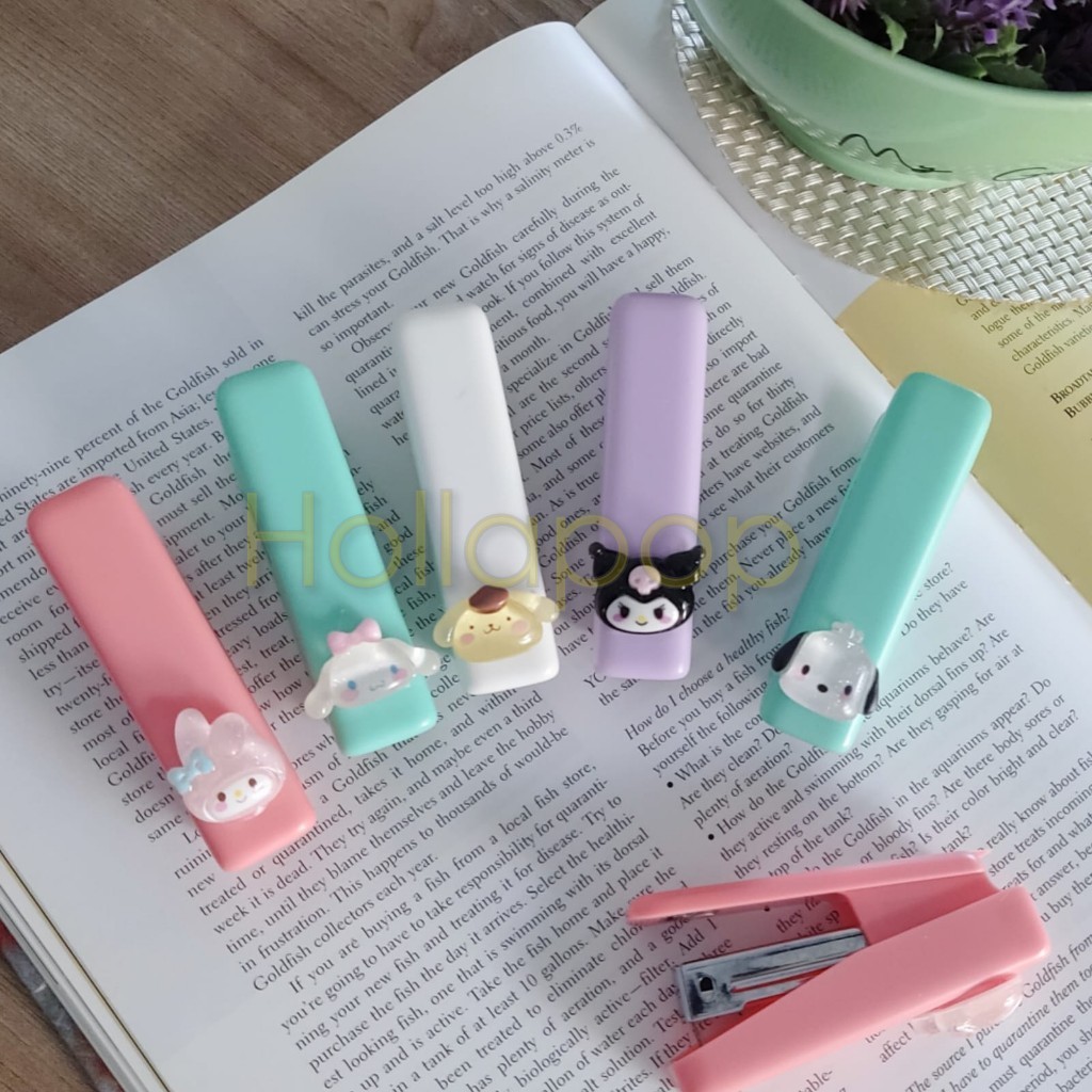 

HOP Stapler Staples Hekter Jekrekan Kuromi Cinnamoroll My Melody Pompompurin Pochacco GLOSSY