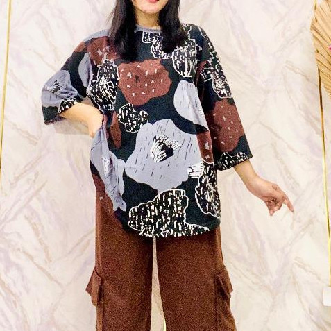 Xaviro - OOTD SETELAN WANITA LAILA / ONESET KAOS LANICHA / SETELAN KAOS + CELANA WANITA PREMIUM / SE