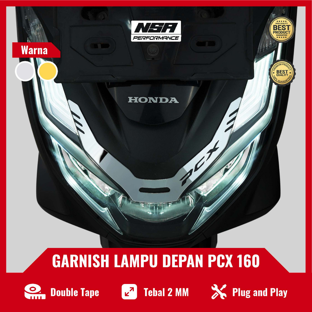 NSA Aksesoris PCX 160 Head Lamp PCX 160 Garnish Pcx 160 Head Light Garnish Pcx 160 Atas Lampu Depan 