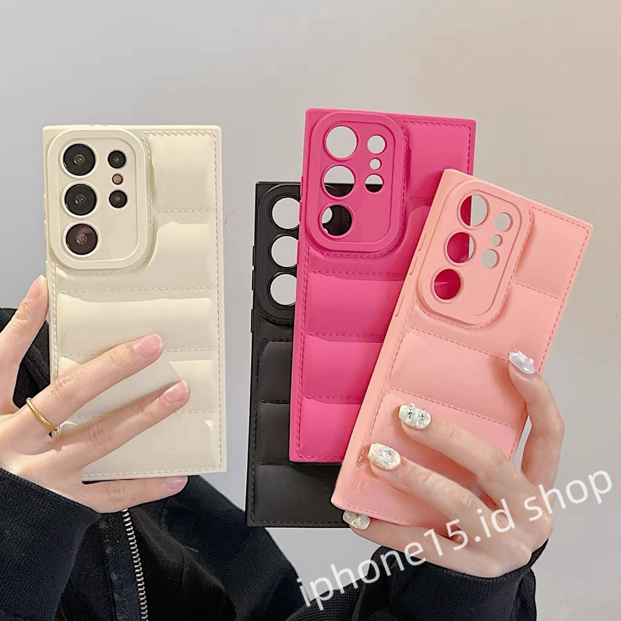 High end air cushion down jacket phone case for Samsung Galaxy A13 A14 A23 A24 A25 A32 A34 A50S A51 