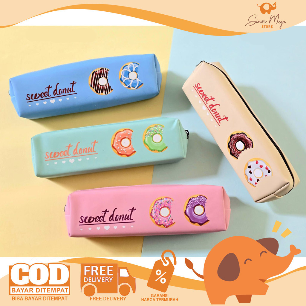 

Fancy Pensil Case Leather Sweet Donut PC-305 Tempat Pensil Kain Unisex