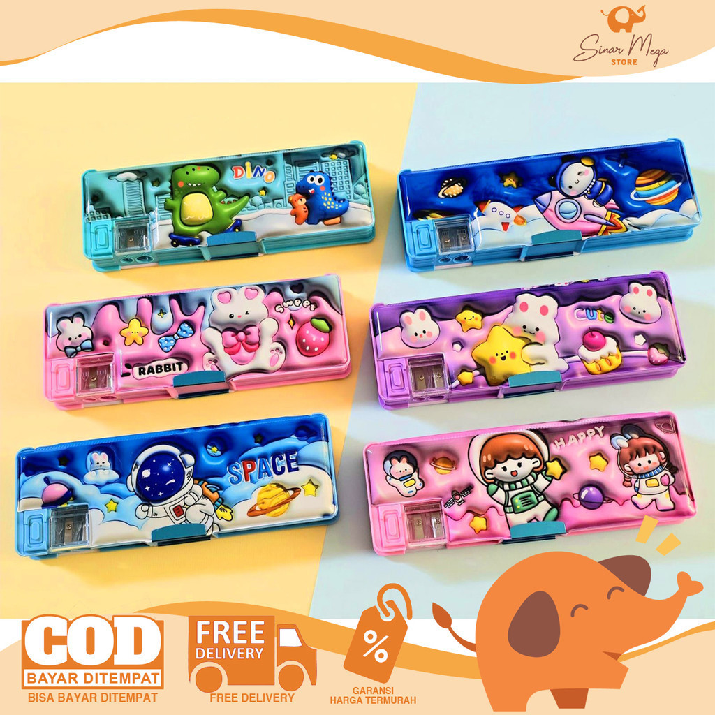 

Fancy Pencil Case Motif 3D Tempat Pensil Magnet W-85 Unik Murah