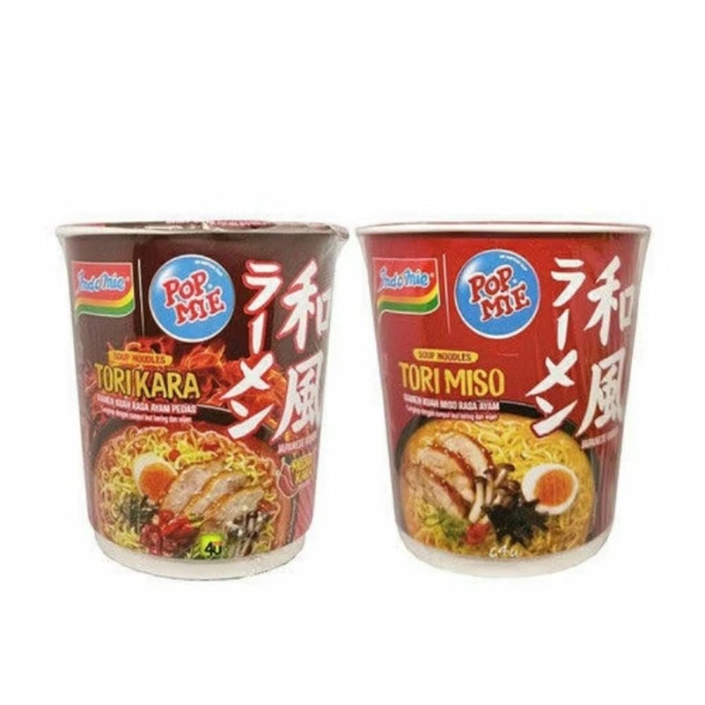 

Pop Mie Tori Kara Ramen dan Pop Mie Tori Miso Ramen