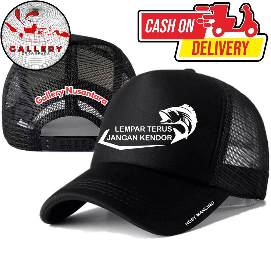Gallery Nusantara Topi Trucker HOBI MANCING - Topi Distro HOBI MANCING Logo - Topi HOBI MANCING Prem