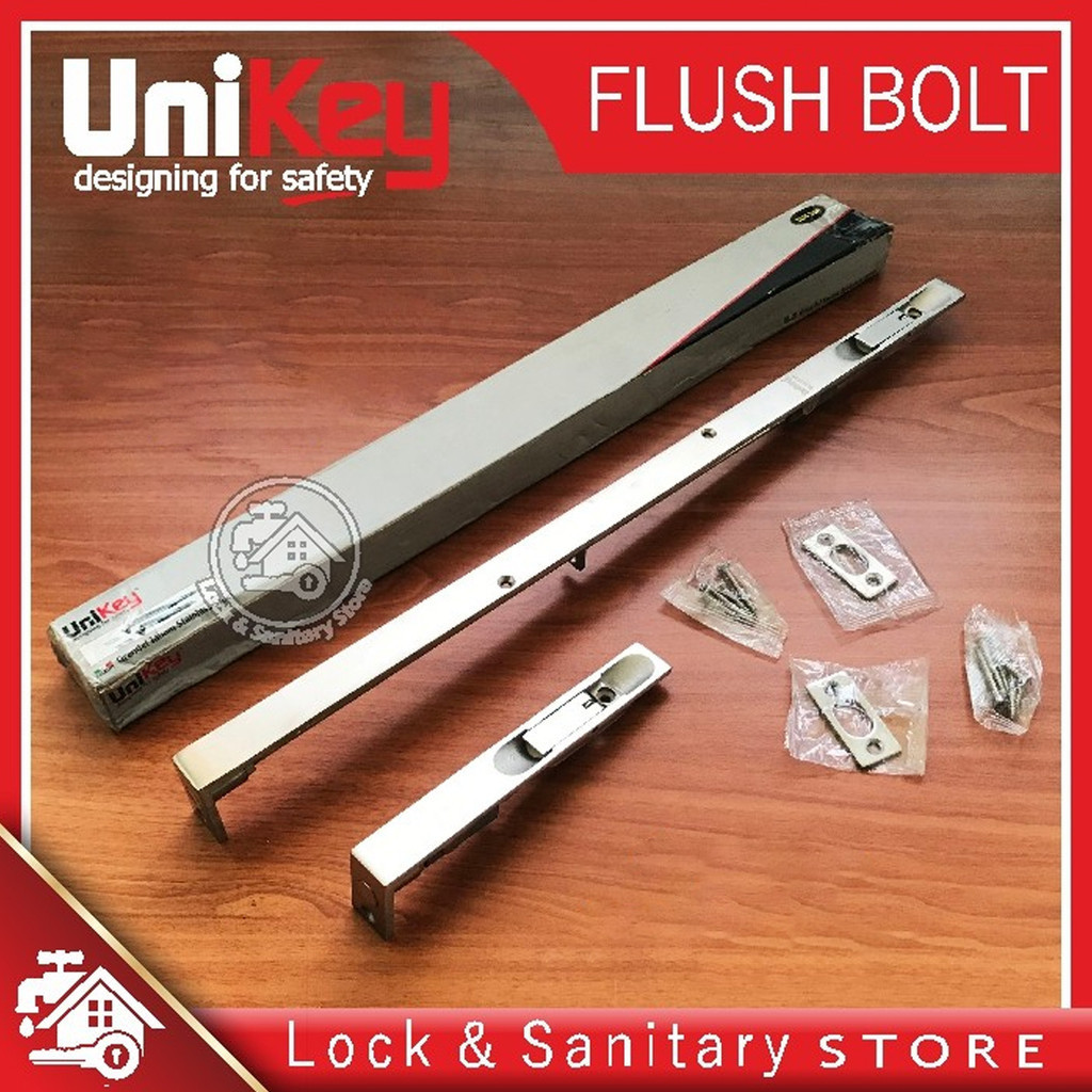 Flush Bolt UNIKEY UK 219 6"+18" SS Grendel Tanam Slot Tanam