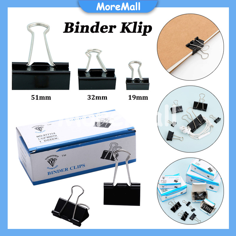 

Binder Klip 1 Box Isi 12pcs/Binder Clip