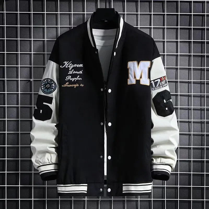 VARSITY JACKET OVERSIZE KOREAN STYLE - M 56 JAKET BASEBALL - BASIC PREMIUM - JAKET BISBOL OVERSIZE V