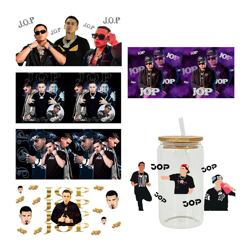 

UV DTF Transfer Sticker Super Star For The 16oz Libbey Glasses Wraps Bottles Cup Can DIY Waterproof Custom Decals D3576