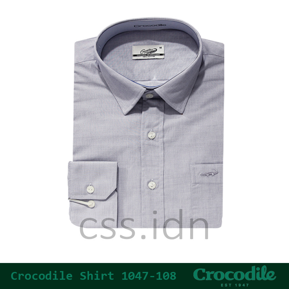 Kemeja Polos Pria Lengan Panjang Crocodile 1047-108